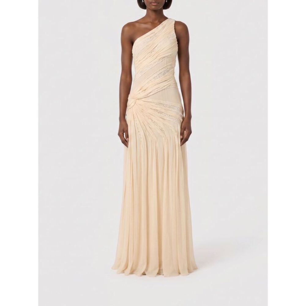 Elisabetta Franchi Women Long Viscose Dress With Rhinestones Elisabetta Franchi